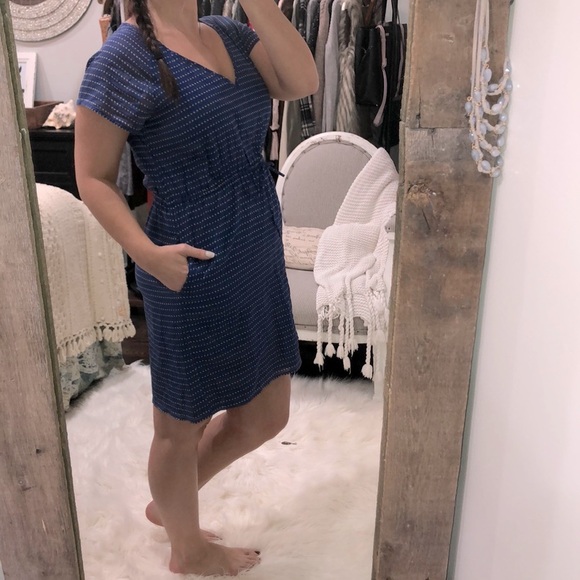 J Crew size medium blue summer cotton dress - Picture 1 of 5